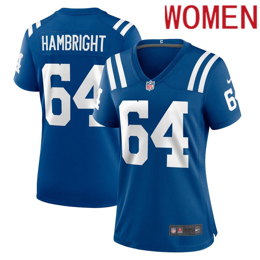 Women Indianapolis Colts #64 Arlington Hambright Nike Royal Game Player NFL Jersey